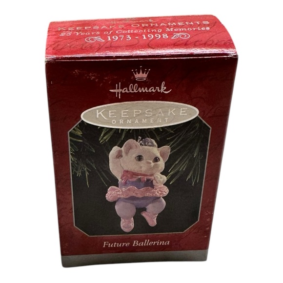 Future Ballerina Hallmark Ornament Christmas 1998 Vintage QX6756 Dancing Kitten - Picture 3 of 5
